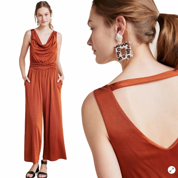 Maeve Pants - Maeve Anthropologie Enchantment Jumpsuit Copper